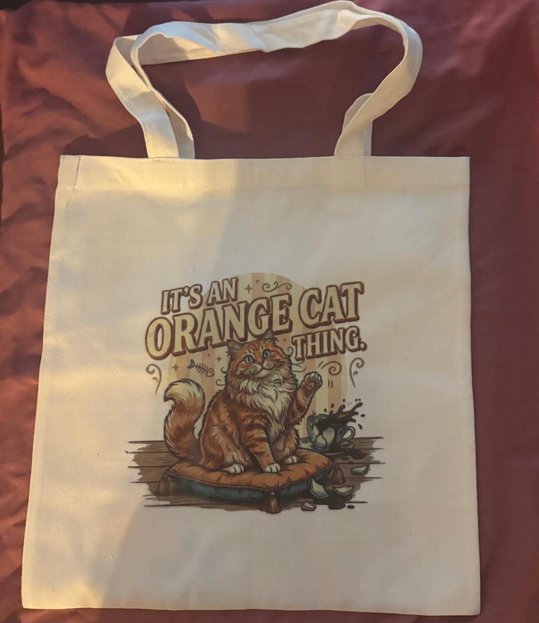 It's An ORANGE CAT Thing Canvas Tote Bag