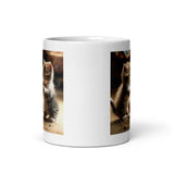 Playful Kittens White Glossy Mug