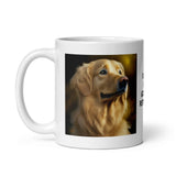 I Love My Golden Retriever White Glossy Mug