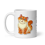 CAT: CAT: A Furry Little Sociopath Who Rules Your Household and Looks Innocent While Doing It White Glossy Mug