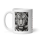 The Tiger is the Largest Cat in The World White Glossy Mug