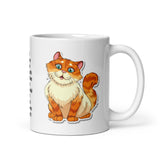 CAT: CAT: A Furry Little Sociopath Who Rules Your Household and Looks Innocent While Doing It White Glossy Mug