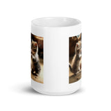 Playful Kittens White Glossy Mug