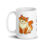 CAT: CAT: A Furry Little Sociopath Who Rules Your Household and Looks Innocent While Doing It White Glossy Mug
