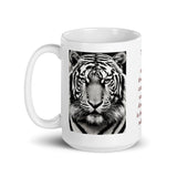 The Tiger is the Largest Cat in The World White Glossy Mug
