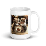 Playful Kittens White Glossy Mug