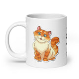 CAT: CAT: A Furry Little Sociopath Who Rules Your Household and Looks Innocent While Doing It White Glossy Mug
