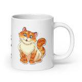 CAT: CAT: A Furry Little Sociopath Who Rules Your Household and Looks Innocent While Doing It White Glossy Mug