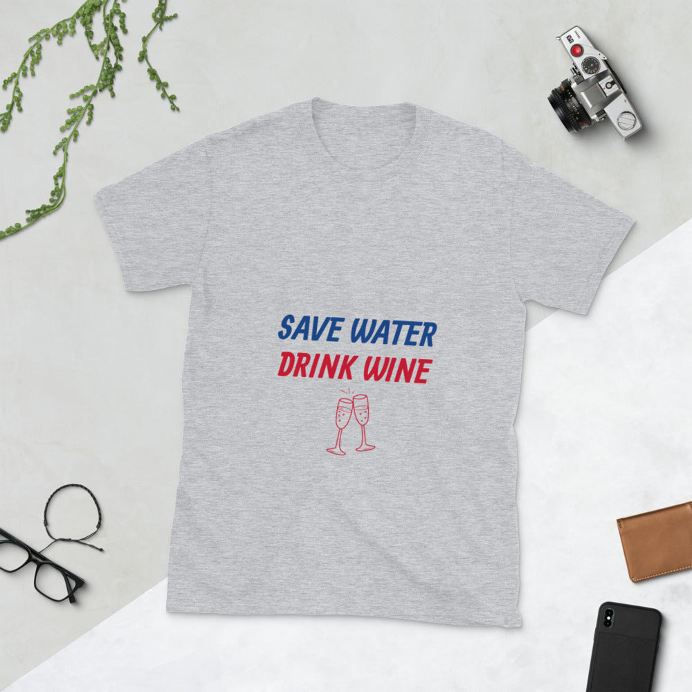 Drink Wine Short-Sleeve Unisex T-Shirt