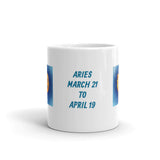 Zodiac Sign Aries Design  White Glossy Mug