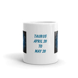 Zodiac Sign Taurus Design White Glossy Mug