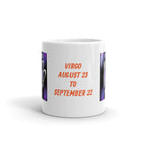 Zodiac Sign Virgo Design White Glossy Coffee Mug