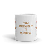 Zodiac Sign Libra Design White Glossy Coffee Mug