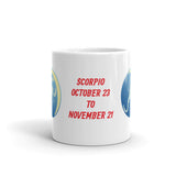 Zodia Sign Scorpio Design White Glossy Mug