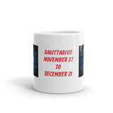 Zodiac Sign Sagittarius Design White Glossy Mug