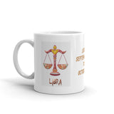 Zodiac Sign Libra Design White Glossy Coffee Mug