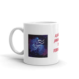 Zodiac Sign Aquarius Design White Glossy Mug