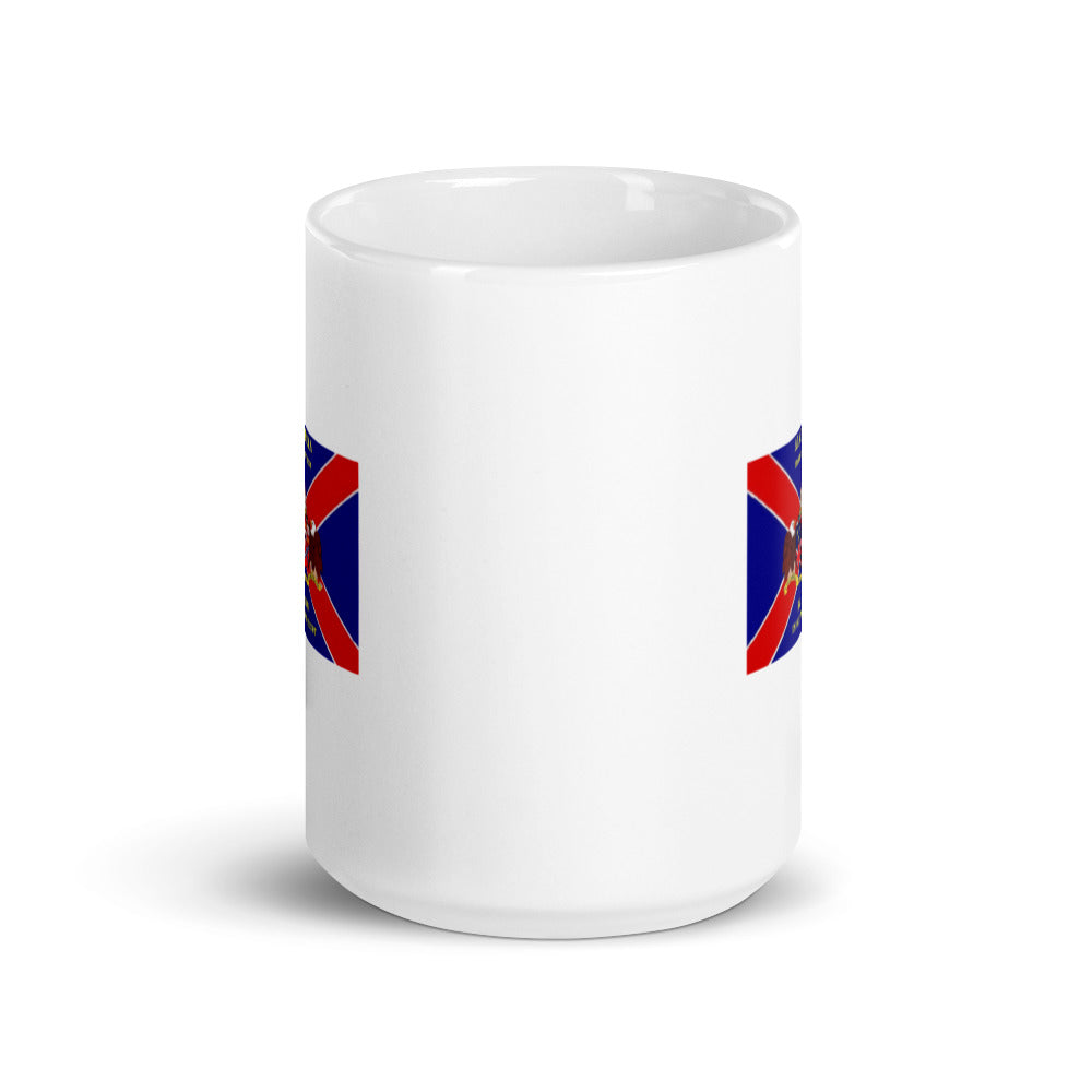 Alabama State Flag White Glossy Mug