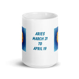 Zodiac Sign Aries Design  White Glossy Mug