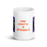 Zodiac Sign Virgo Design White Glossy Coffee Mug