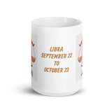 Zodiac Sign Libra Design White Glossy Coffee Mug