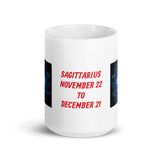 Zodiac Sign Sagittarius Design White Glossy Mug
