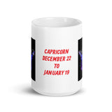 Zodiac Sign Capricorn Design White Glossy Mug
