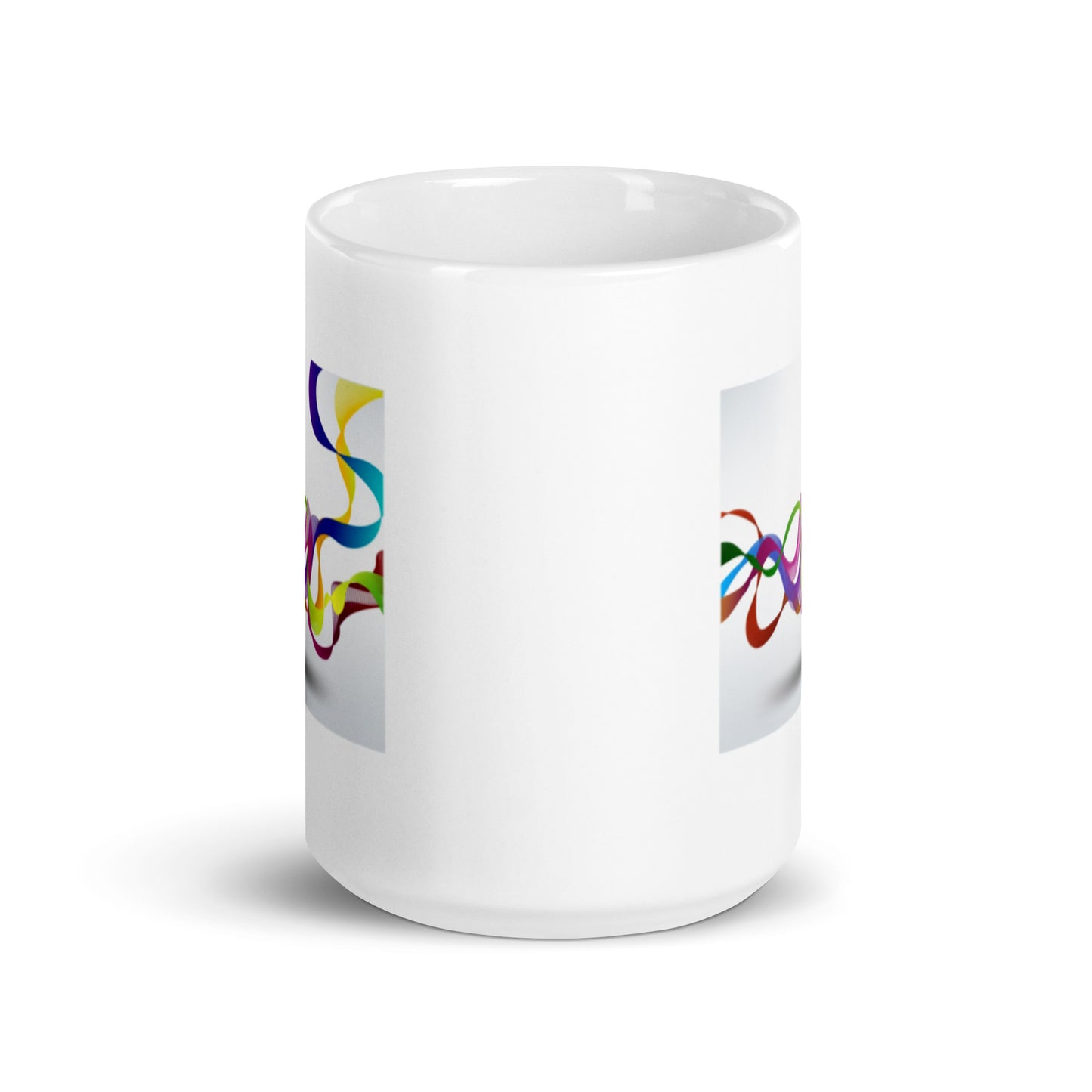 Colorful Abstract Art White Glossy Mug