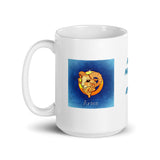 Zodiac Sign Aries Design  White Glossy Mug