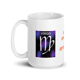 Zodiac Sign Virgo Design White Glossy Coffee Mug