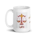 Zodiac Sign Libra Design White Glossy Coffee Mug