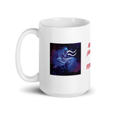 Zodiac Sign Aquarius Design White Glossy Mug