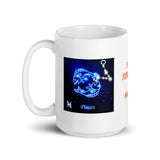 Zodiac Sign Pisces Design White Glossy Mug