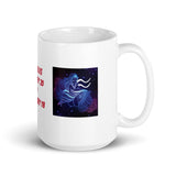 Zodiac Sign Aquarius Design White Glossy Mug