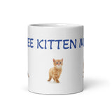 Three Kitten Design White Glossy Coffee Mug