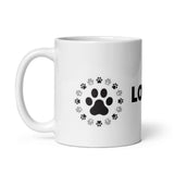 Love Design Dog Paws White Glossy Mug