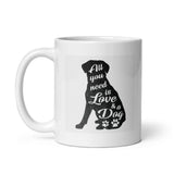 All You Need is Love and a Dog White Glossy Mug