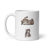 Kitten Design Coffee White Glossy Mug