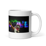 Love Your Dog Design White Glossy Mug
