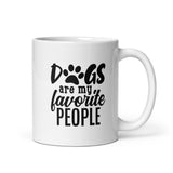 Dogs are My Favorite People White Glossy Mug