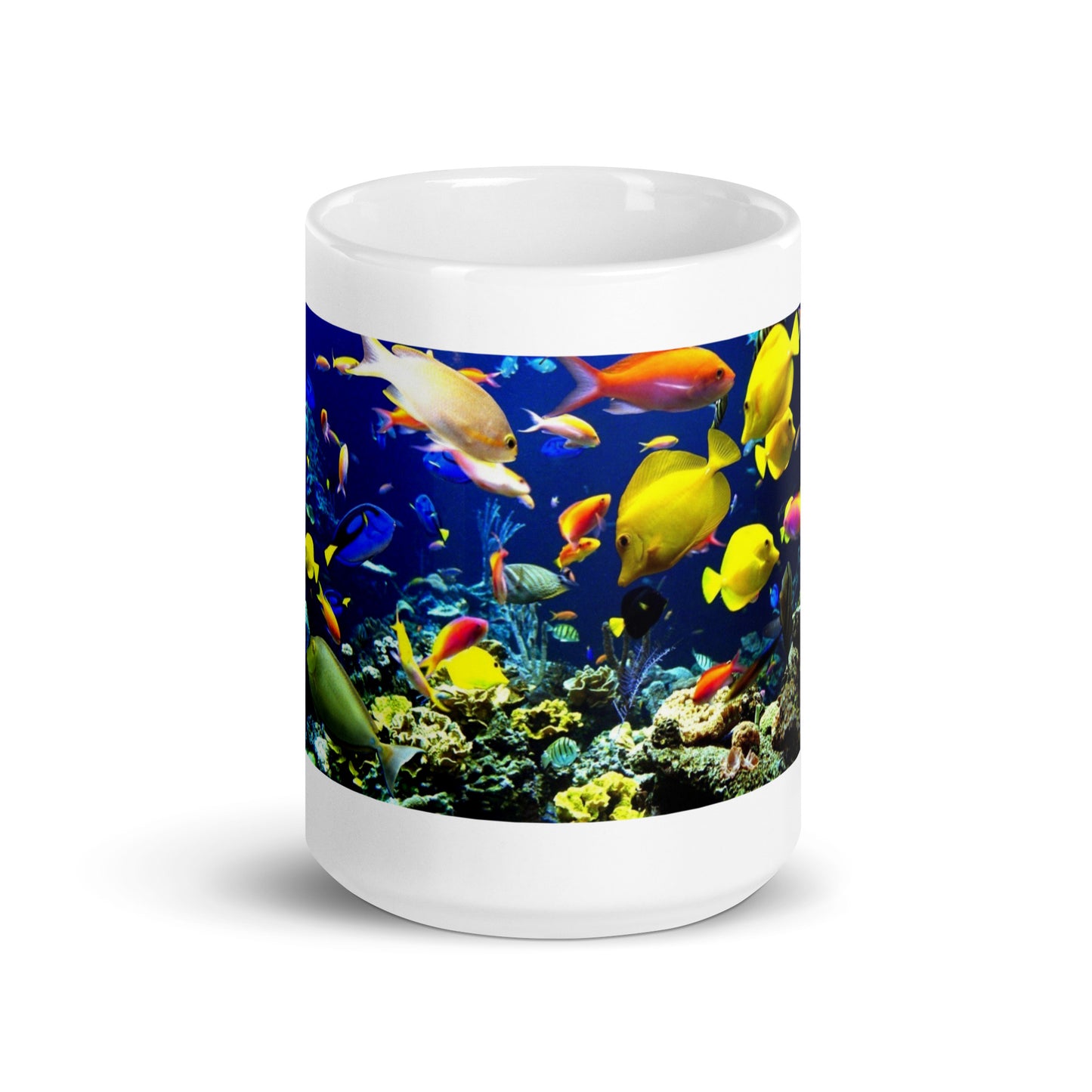 Aquarium Fish White Glossy Mug