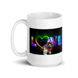 Love Your Dog Design White Glossy Mug