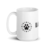 Love Design Dog Paws White Glossy Mug