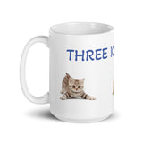 Three Kitten Design White Glossy Coffee Mug