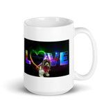 Love Your Dog Design White Glossy Mug