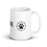 Love Design Dog Paws White Glossy Mug