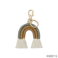Hanging Bohemian Tassel Bag Hanging Decoration Handwoven Rainbow Keychain