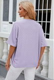 Eyelet Open Front Half Sleeve Cardigan