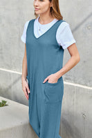 Double Take Full Size Sleeveless Straight Jumpsuit