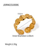 Stainless steel five pointed star open ring, hand decoration for women